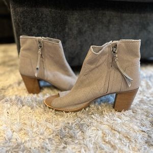 TOMS Open Toe Booties